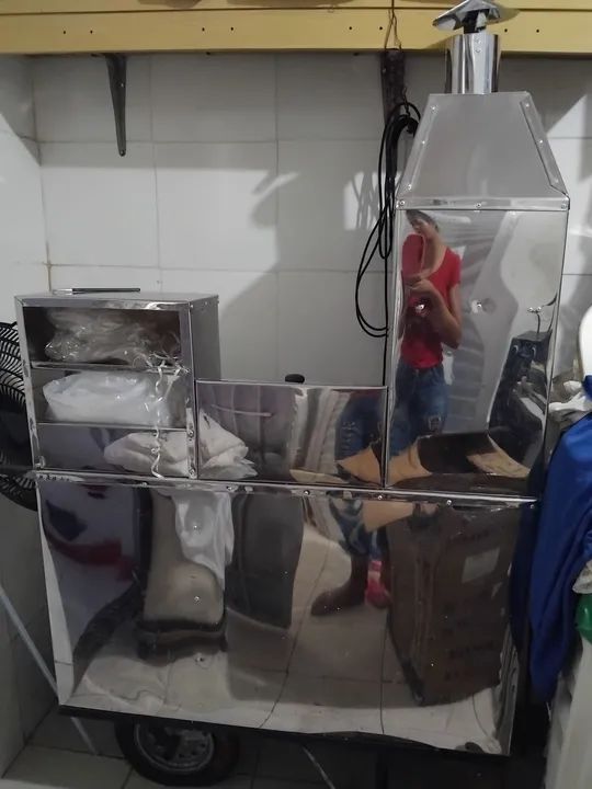 Carrinho de Lanches em Aço Inox - Ideal para seu Negócio!