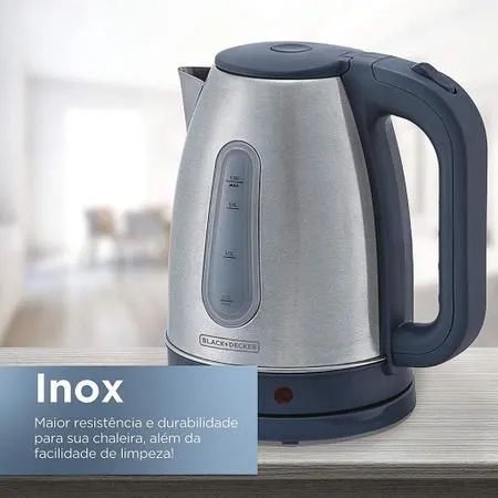 Chaleira Inox K2200G Chaleira Com Ajuste De Temperatura Black Decker - Foto 3
