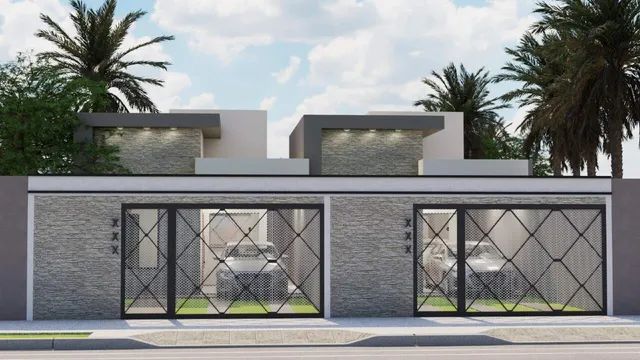 Lindo projeto com piscina