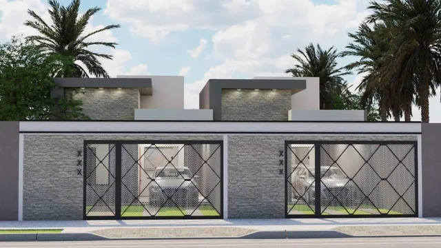 Lindo projeto com piscina