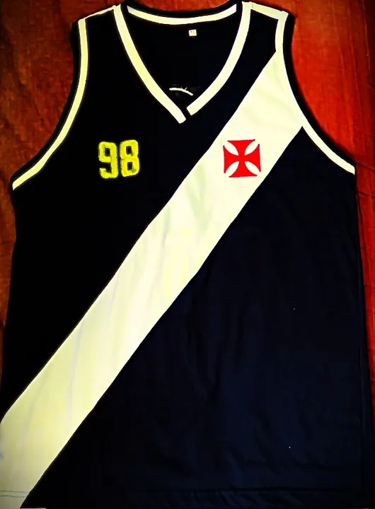 Camiseta Regata Retrô C.R Vasco da Gama 98 cor preta
