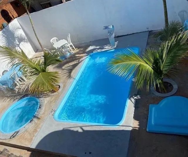 Piscina de fibra 4 metros completa aquecida 