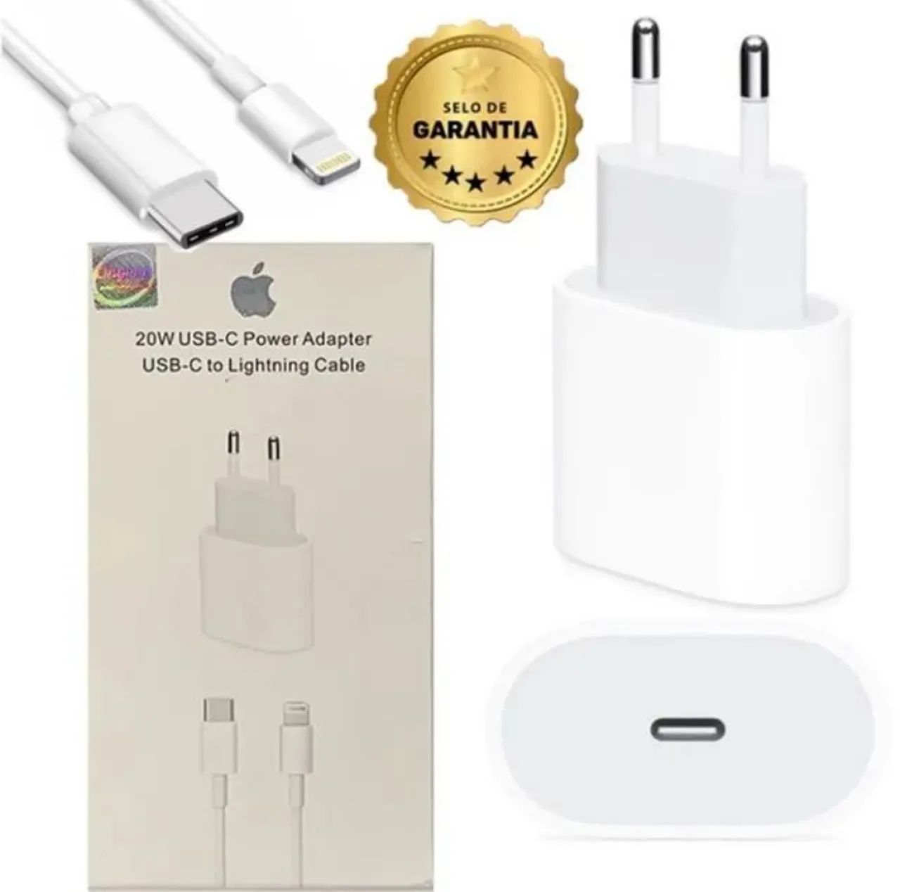 Carregador de iPhone 20w Turbo Fonte+Cabo - Foto 2
