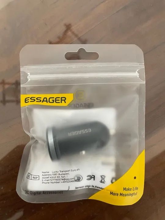 Carregador automotivo 30W ESSAGER - 2 Portas - Foto 2