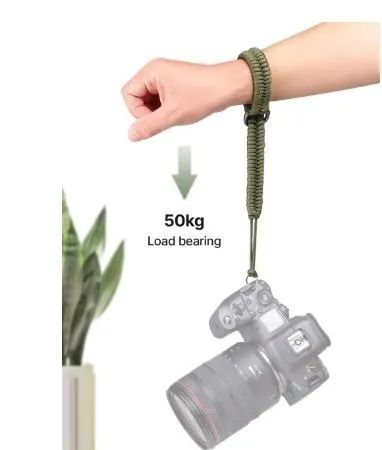 Alça De Pulso P/ Câmeras Fotográficas Hand Wrist Strap (amarelo e preto) - Foto 2