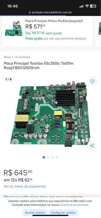 Placa Principal Toshiba 55c350ls Tb011m