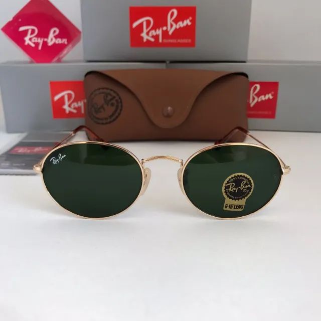 Óculos Ray Ban Oval Style G15 Lentes de cristal - Foto 6
