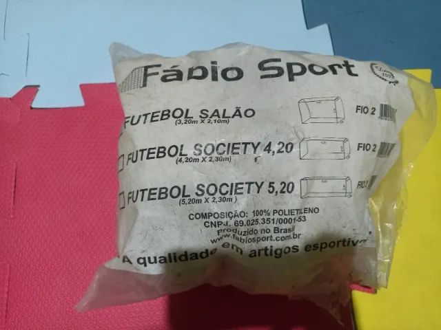 Rede Fábio Sport , serve pra futebol de salão e handebol, fio 2, metragem, 3,20m x 2,10m