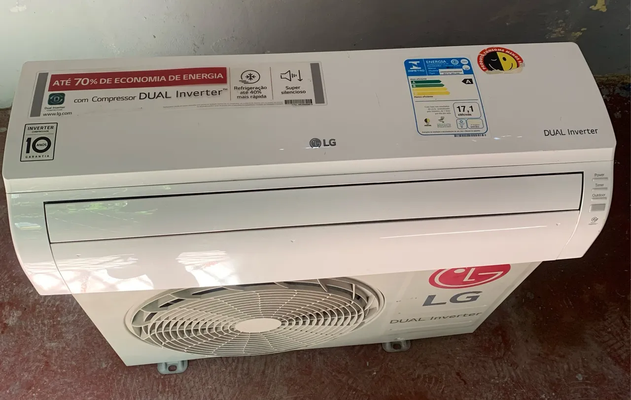 Ar Condicionado Split LG Dual Inverter 9 mil btus impecável menos de 1 ano de uso