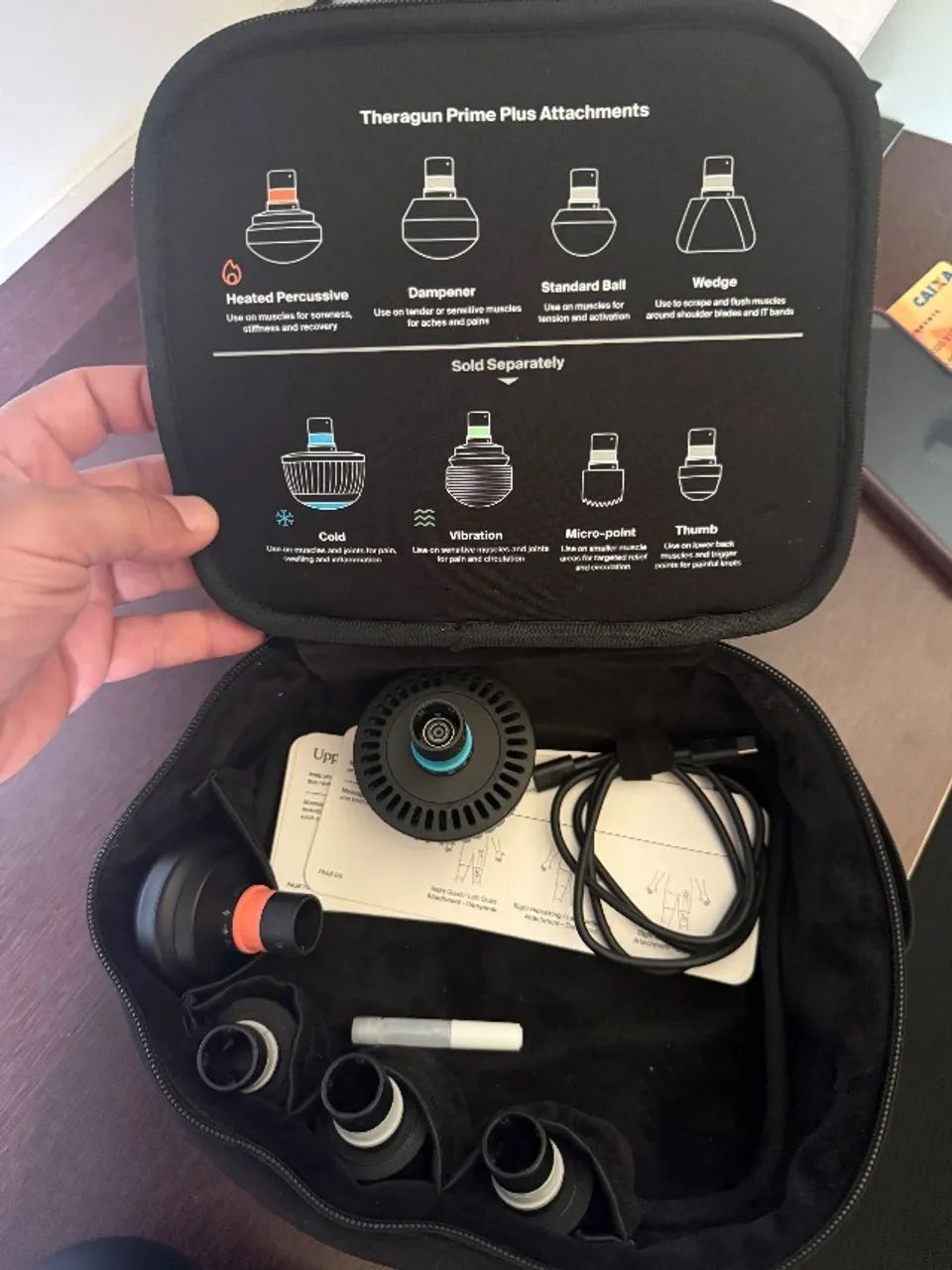 Theragun Prime Plus original - Pistola massageadora com aquecimento, semi nova - Foto 3