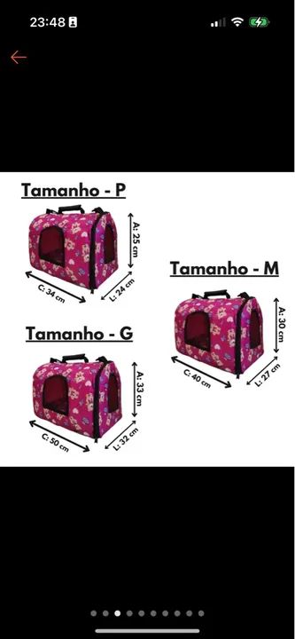 Transporte para Pet - Rosa com Patinhas TG - Foto 3
