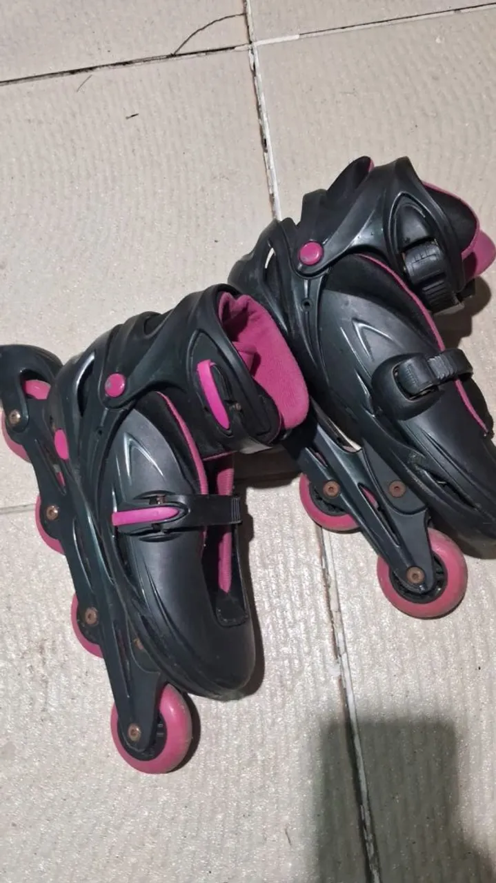 Patins Preto e Rosa