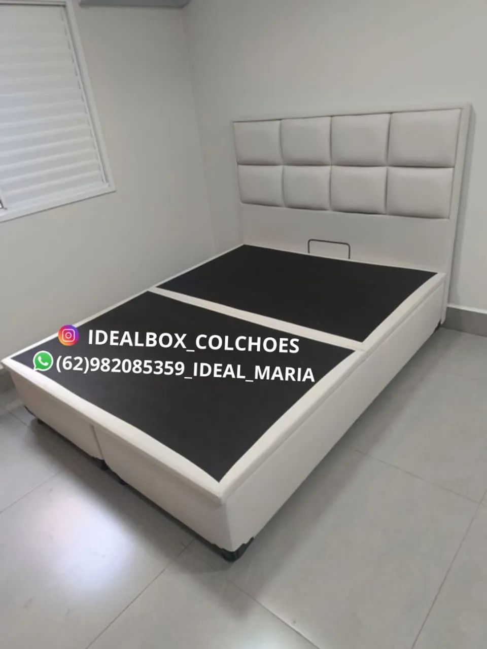 BOX BAÚ QUEEN 158X198 COM CABECEIRA PAINEL