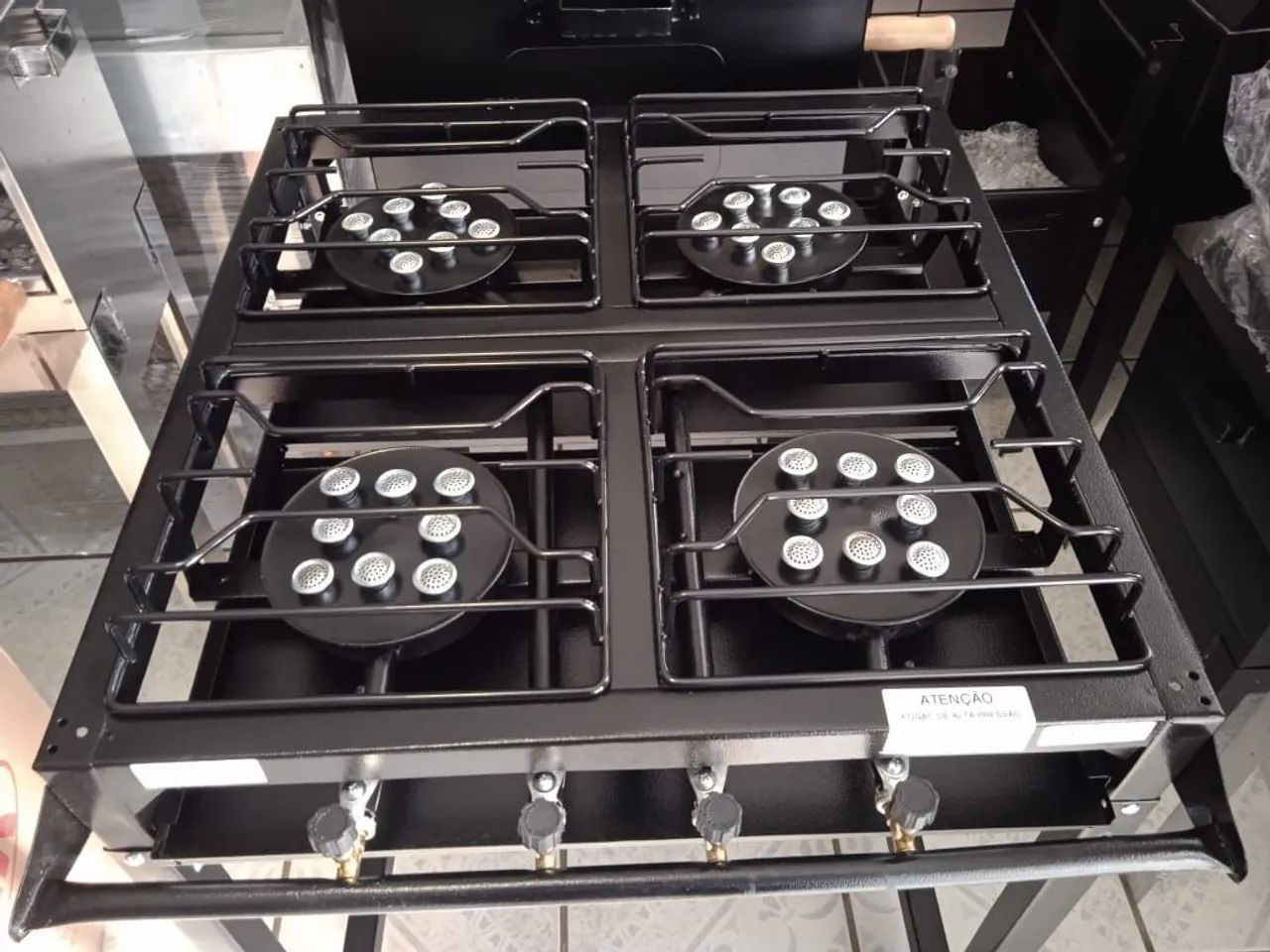 Fogão de 4 bocas de alta pressão, novo, promoção.  - Foto 2
