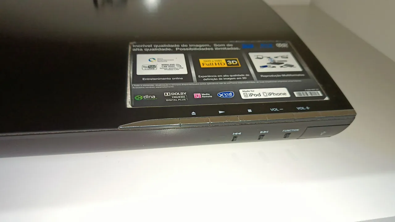 Blu-Ray Sony Player com 3D e Wi-Fi