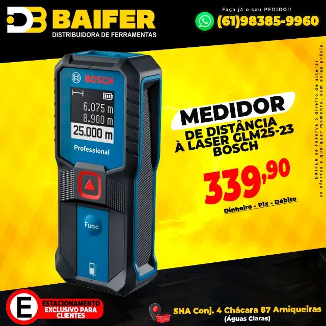 Medidor de Distância à Laser GLM25-23 Bosch