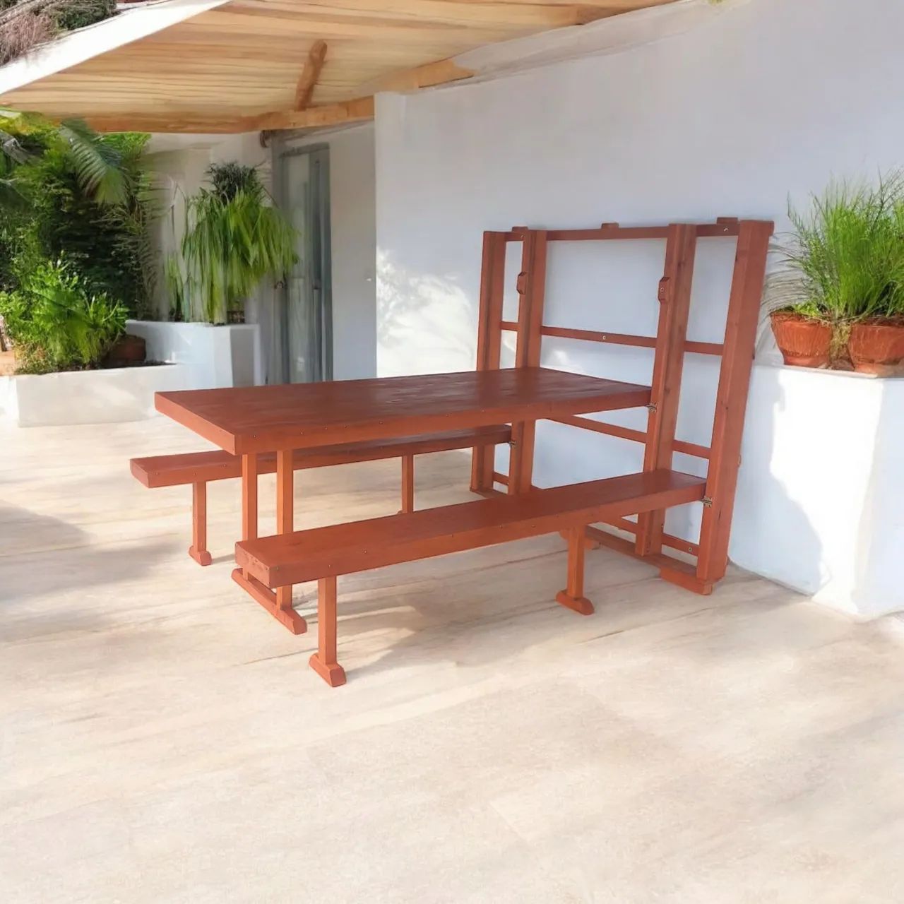 Mesa de Parede Dobrável de Madeira