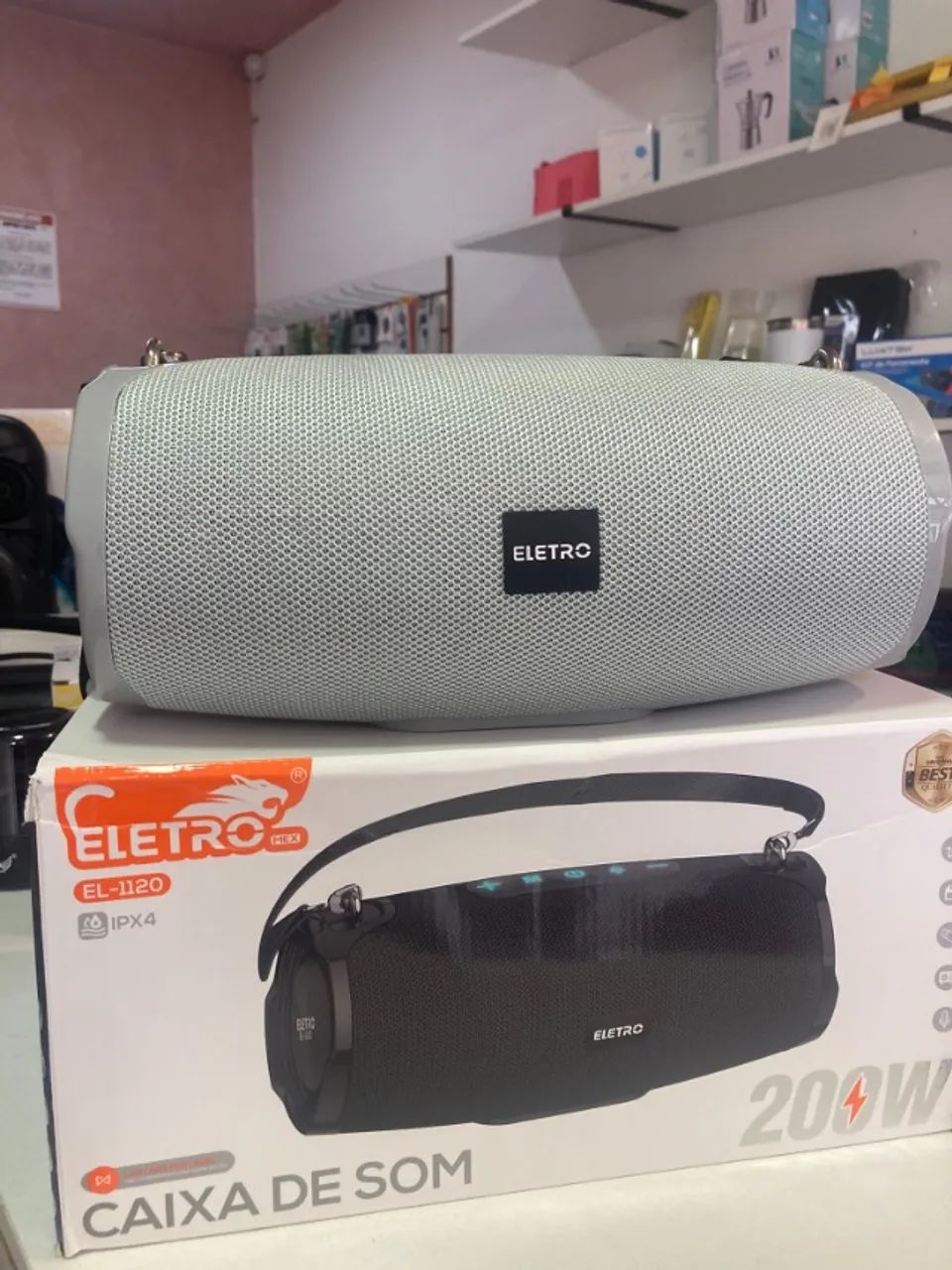 Caixa De Som Bluetooth 200w À Prova D'agua Tws Led El-1120 - Foto 4