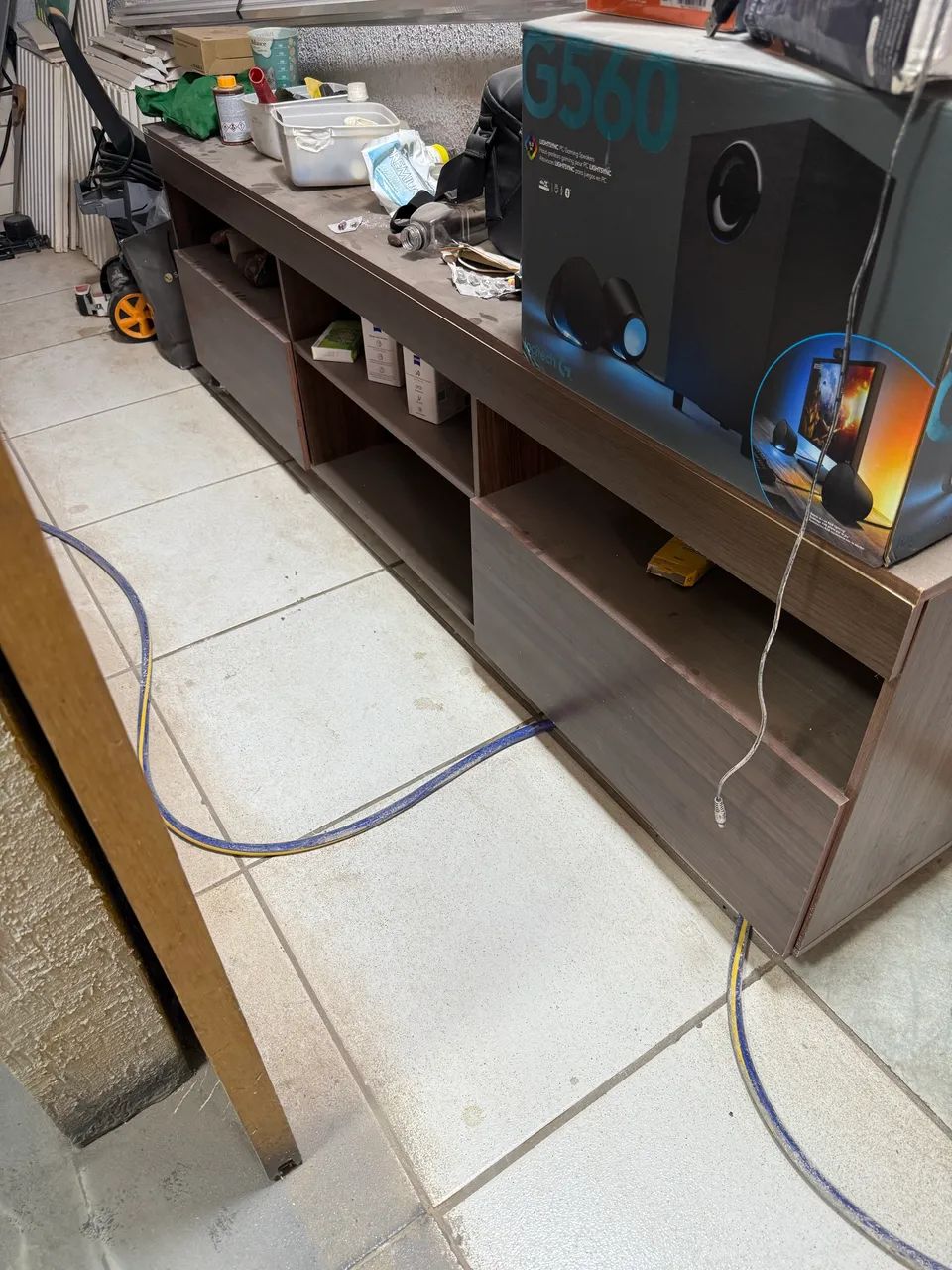 2 sancas iluminação mef 1 rack com painel de tv até 65 polegadas  - Foto 4