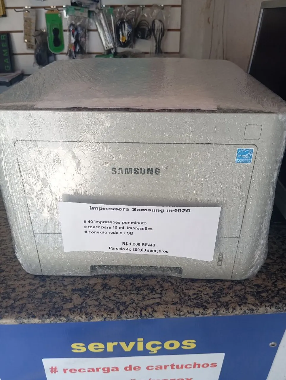 Impressora Samsung M4020 - 40 Impressões por Minuto. De 1200 por 699