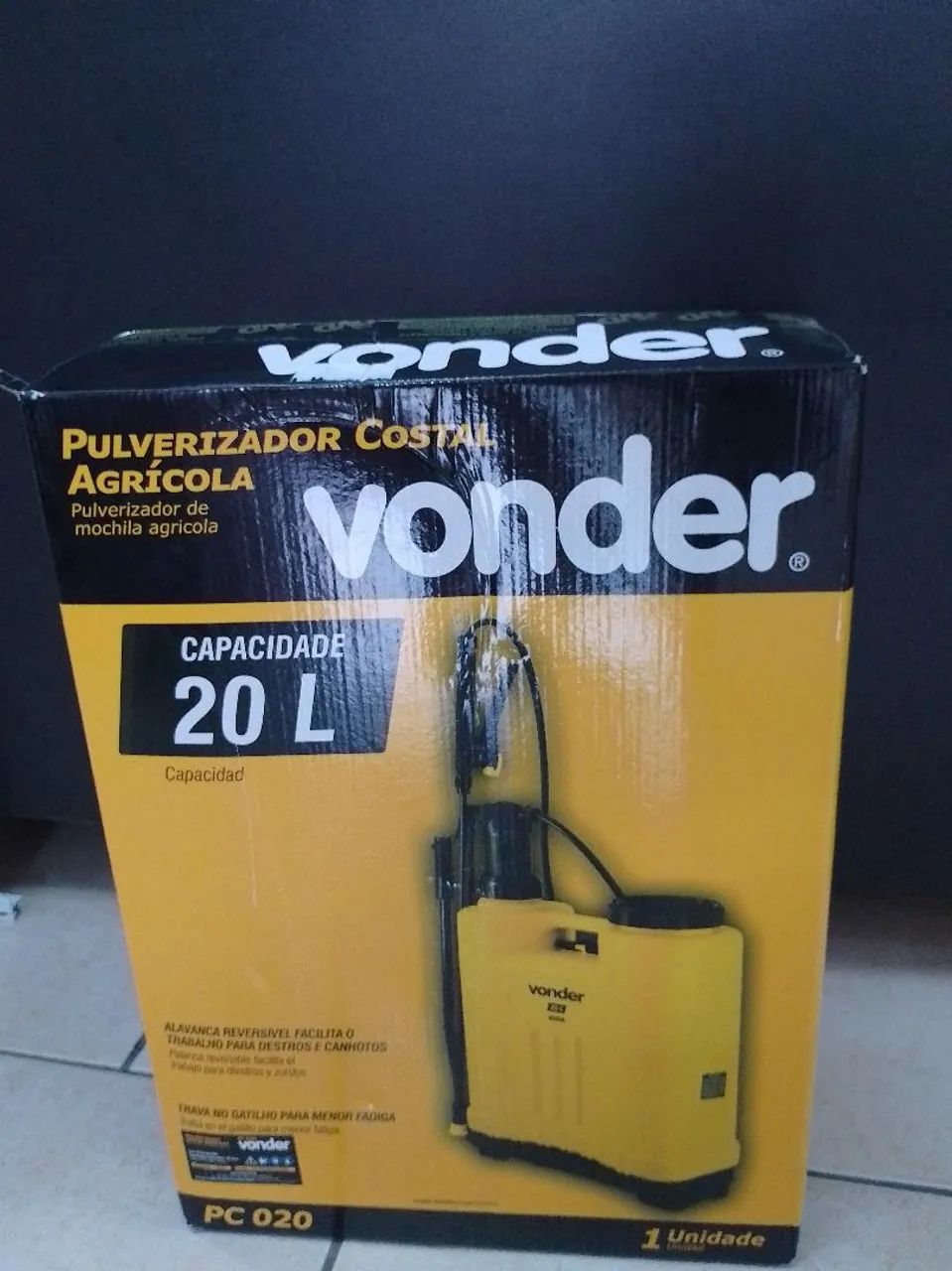 Pulverizador Costal Agrícola Vonder 20 Litros