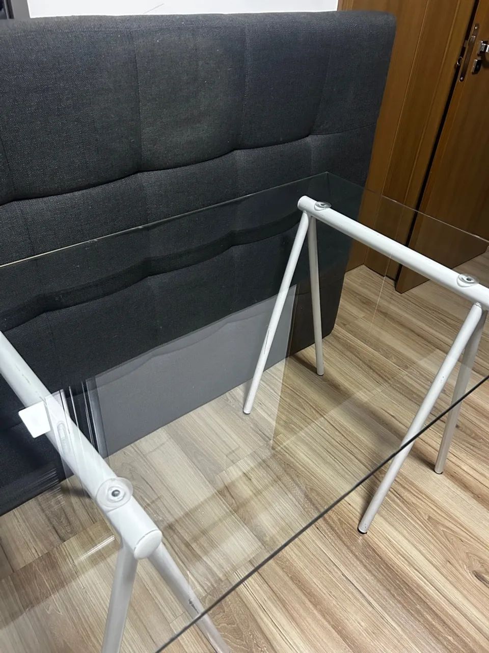 Mesa de Vidro com Estrutura Branca64962120409091121