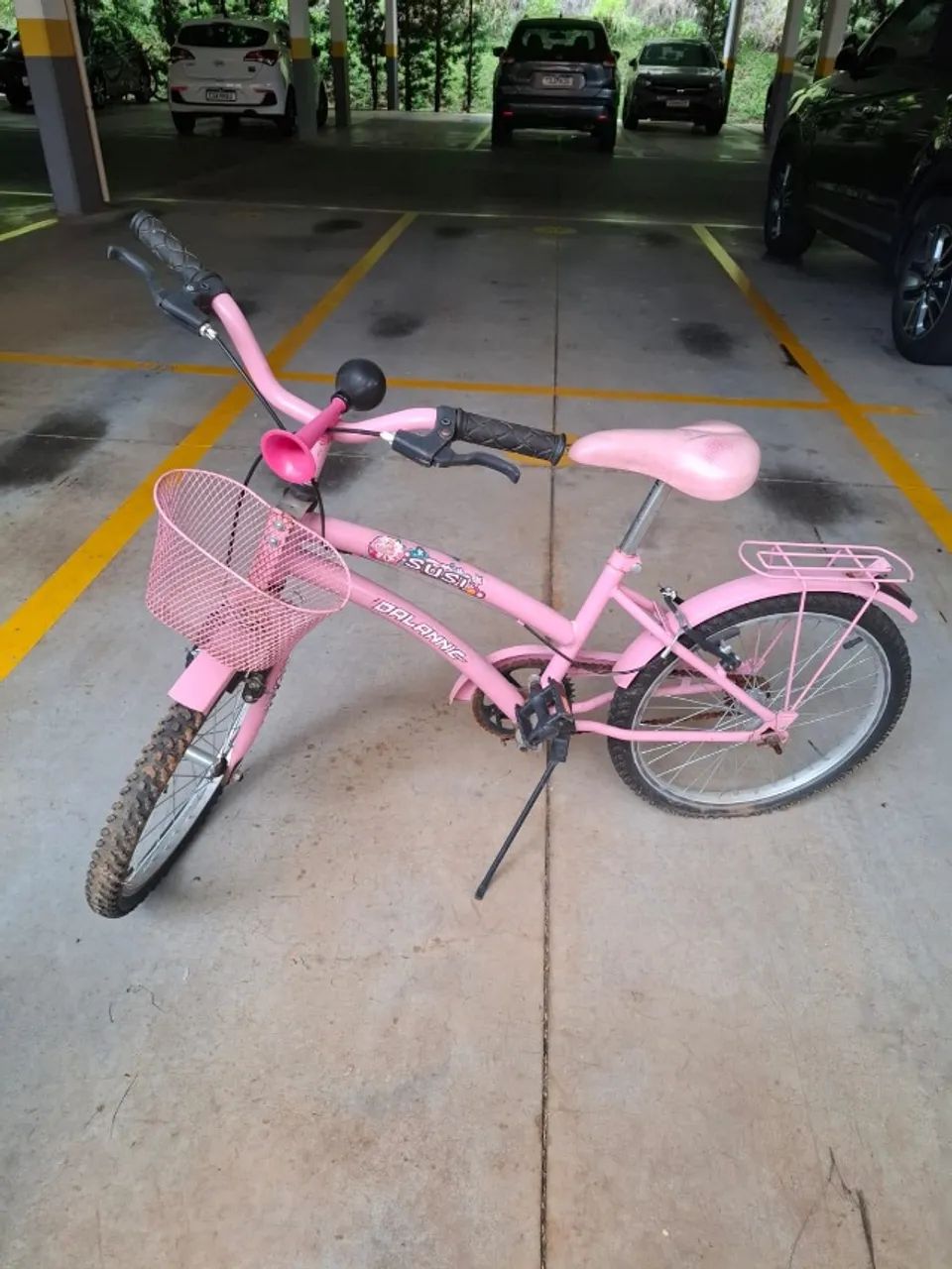 Bicicleta Infantil Aro 20 Feminina Susi Com Para-lama e Cesta - Dalannio Bike