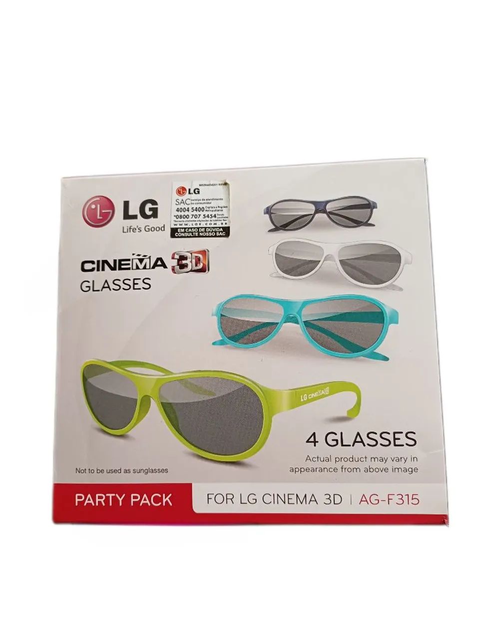Black Friday Kit com 4 Óculos 3D LG