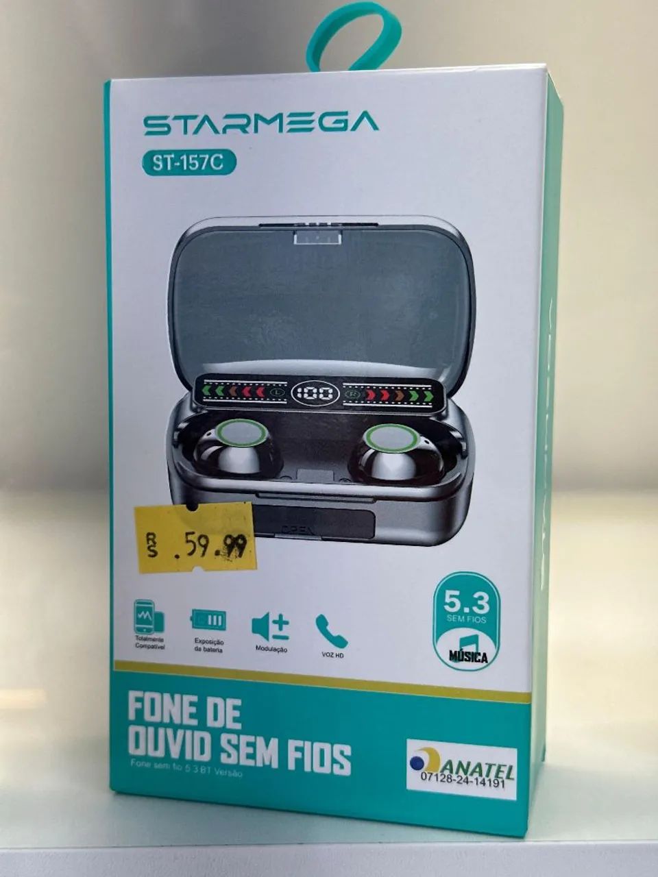 FONE DE OUVIDO BLUETOOTH 5.3 STARMEGA