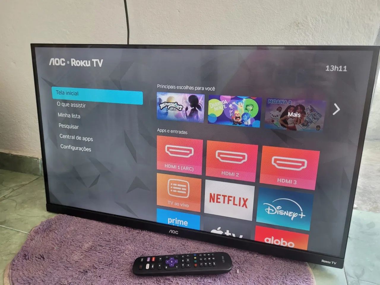 TV AOC Roku 32 polegadas Smart TV