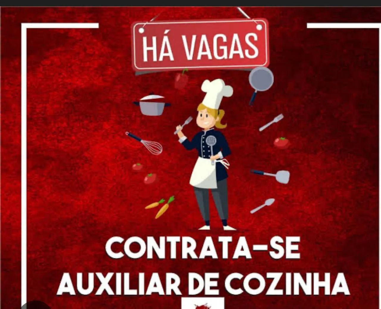 Estamos contratando AUXILIAR DE COZINHA