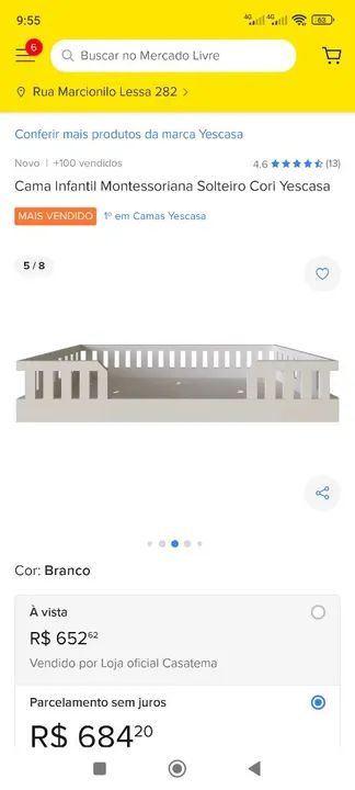 Cama Infantil Montessoriana Solteiro Cori Yescasa