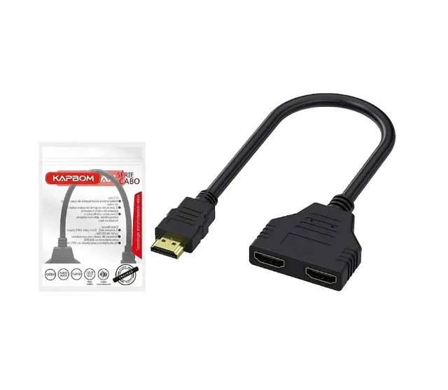 Splitter Duplicador HDMI 1 Entrada 2 Saídas Kapbom