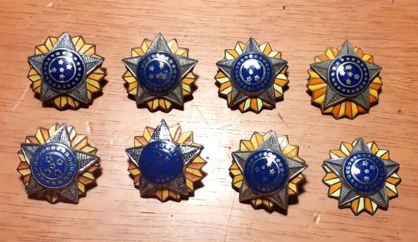 Botões Insígnias Cruzeiro do Sul Patente Militar Originais