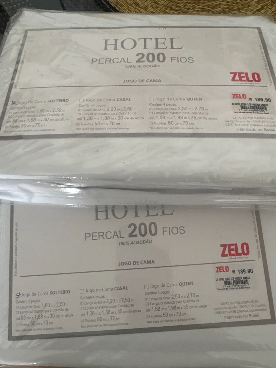 Jogo de cama novo na embalagem Zelo 