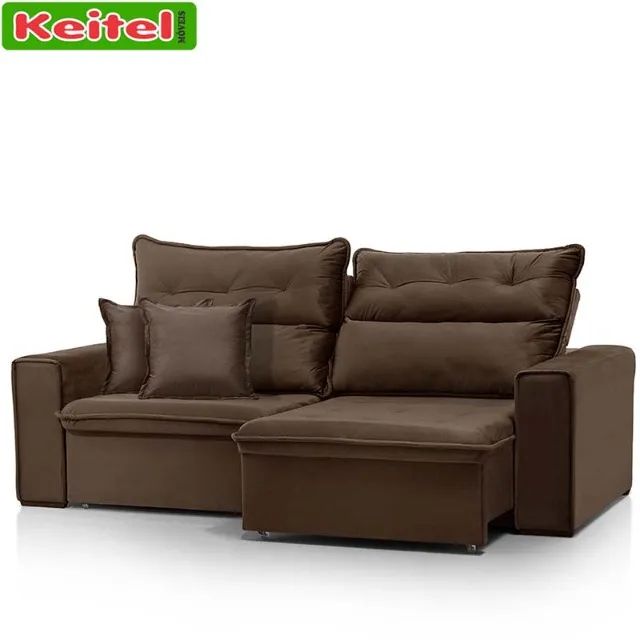 Sofá Retrátil e Reclinável 3 Lugares Charme Tabaco - Foto 2