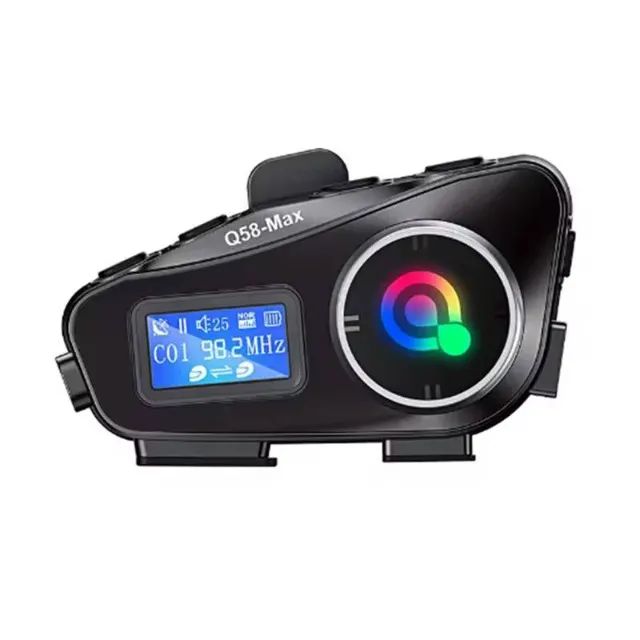 ? Comunicador Capacete, Moto Q58-Max Bluetooth À Prova d'Água IP65, Rádio FM