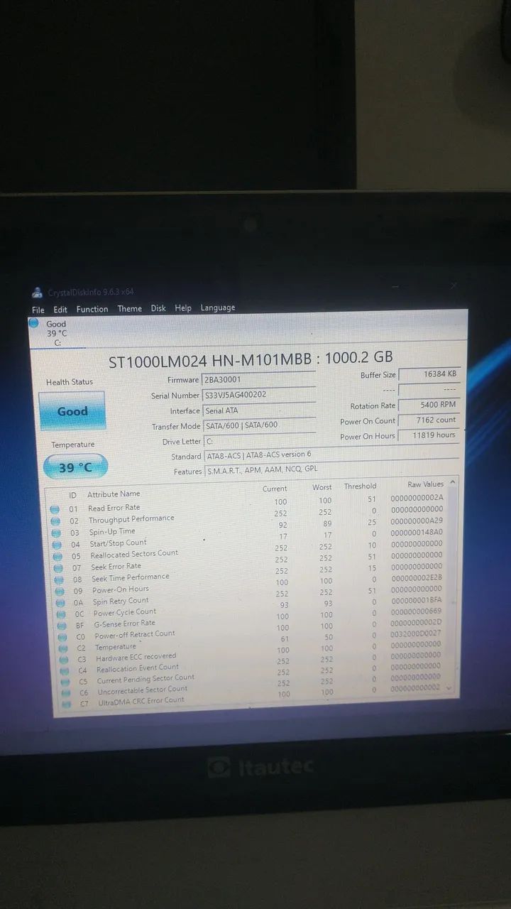 Lote de HDs 1TB 750GB e 500 GB testados no Crystal Disk  - Foto 2