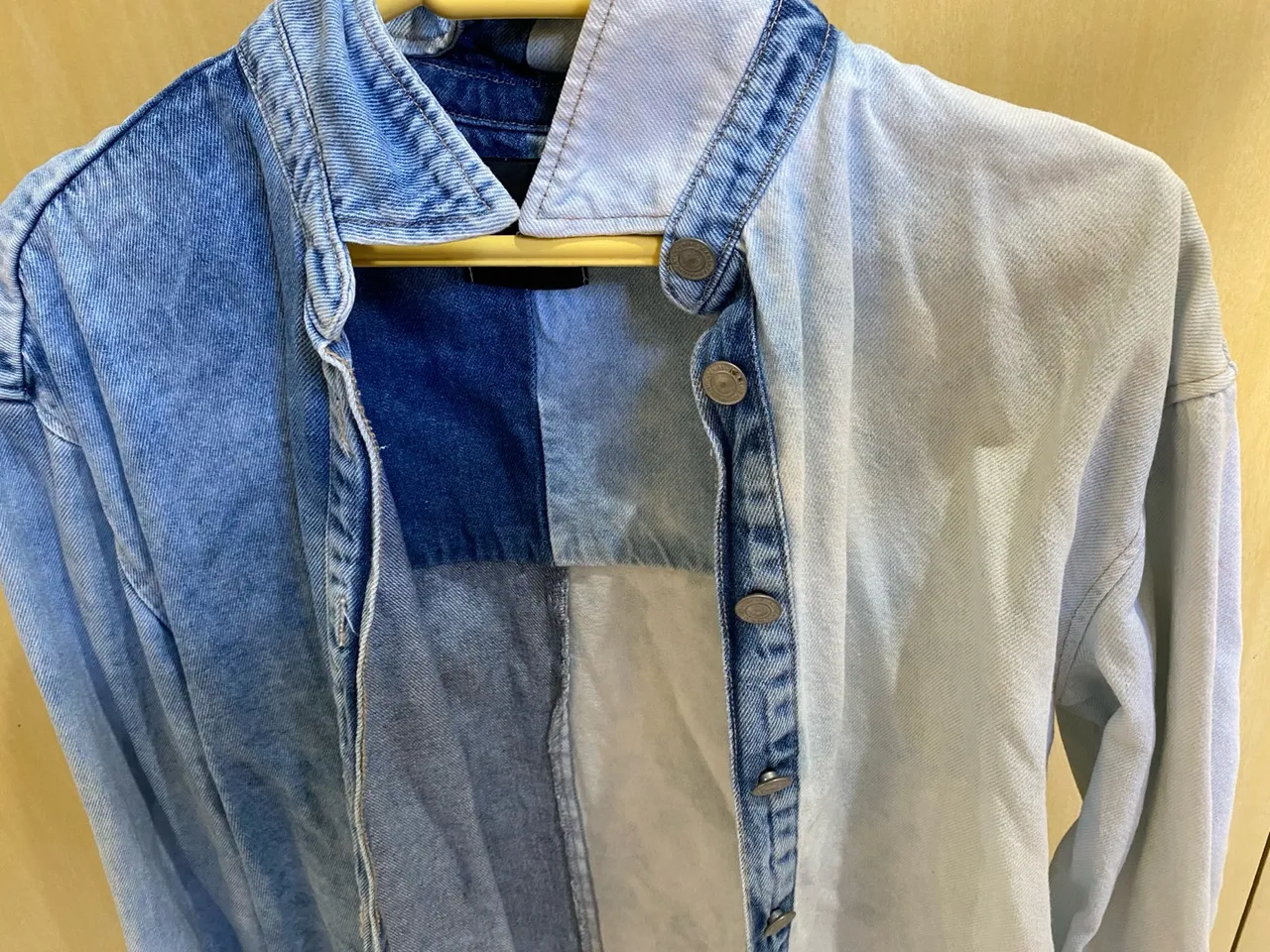 Jaqueta Jeans Color Block