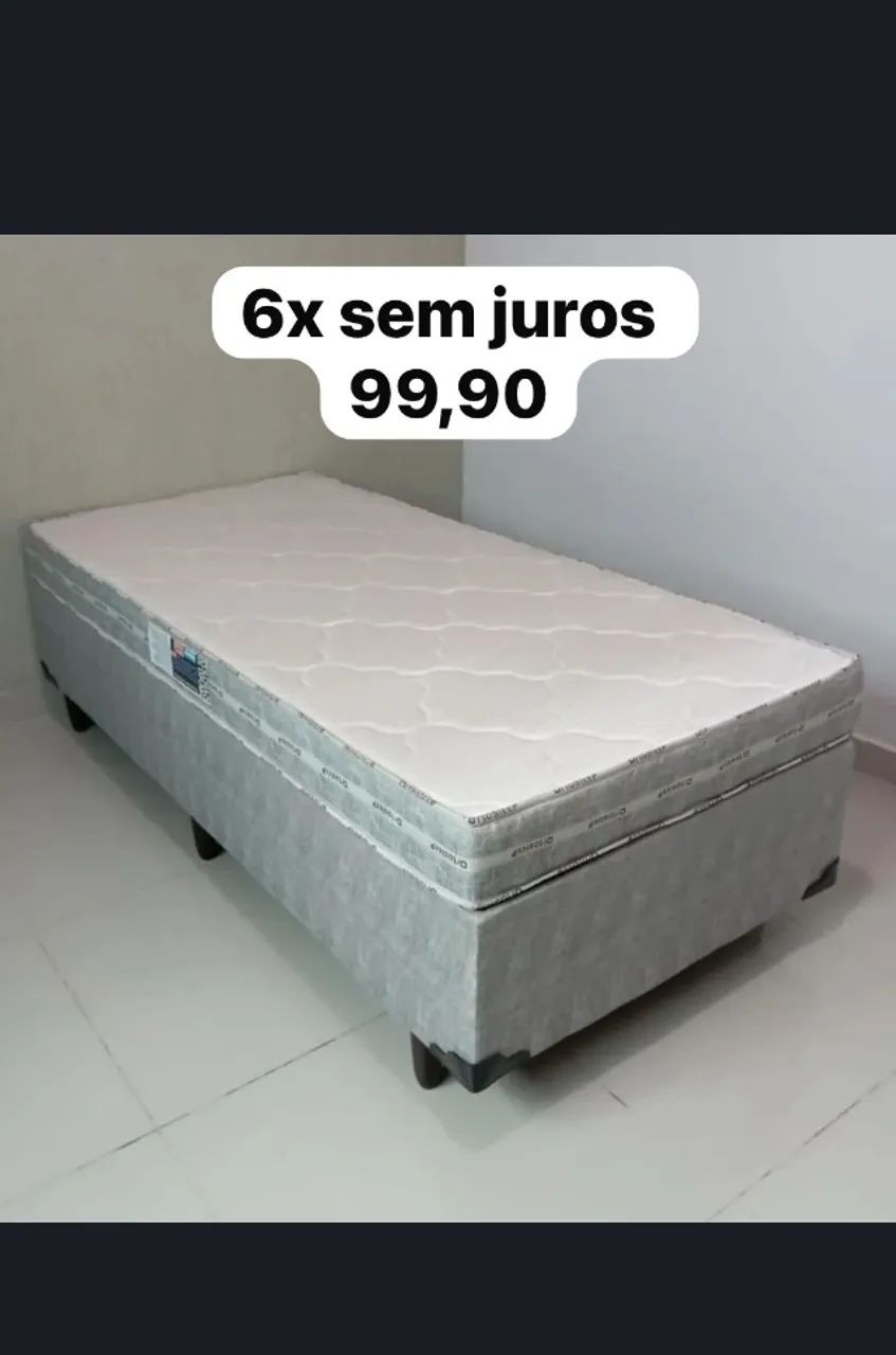 Cama box solteiro colchão d33 apenas