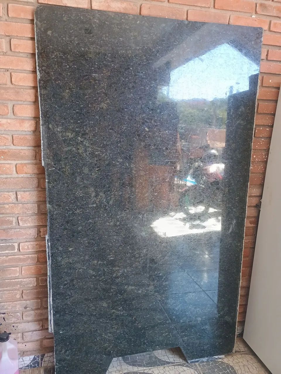 Pedra de granito verde ubatuba 1.10x1.80