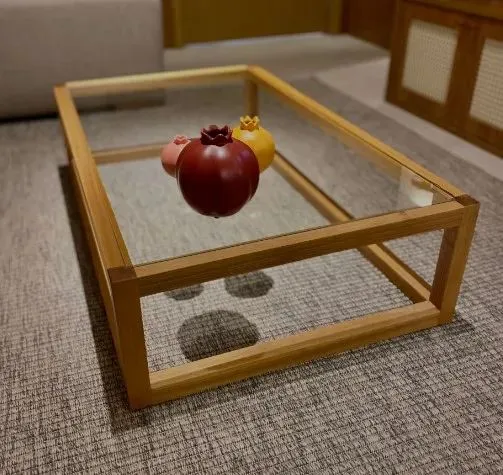Mesa de centro wood glass direto da fábrica