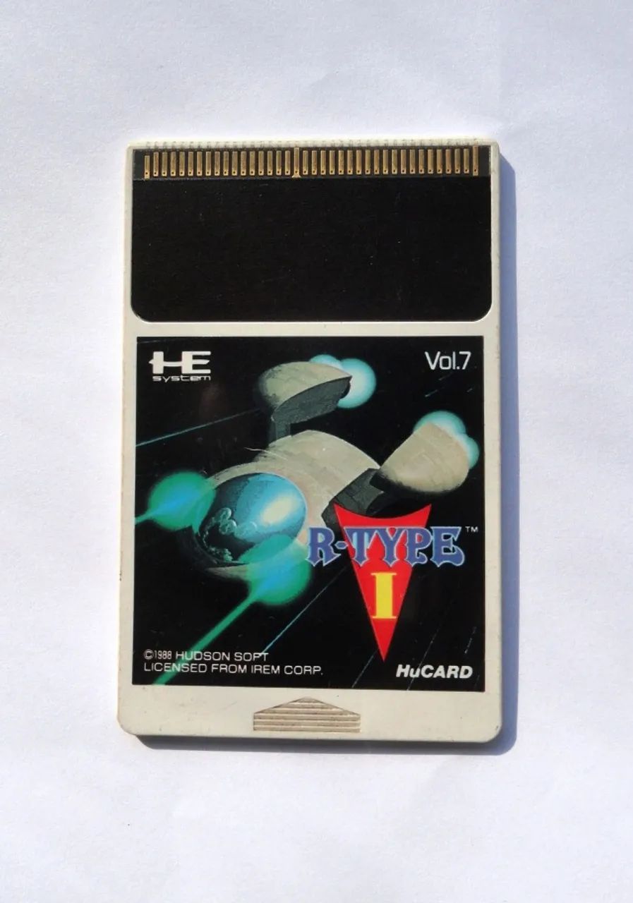 pc engine hucard game jogo r-type 1 original testado japonês