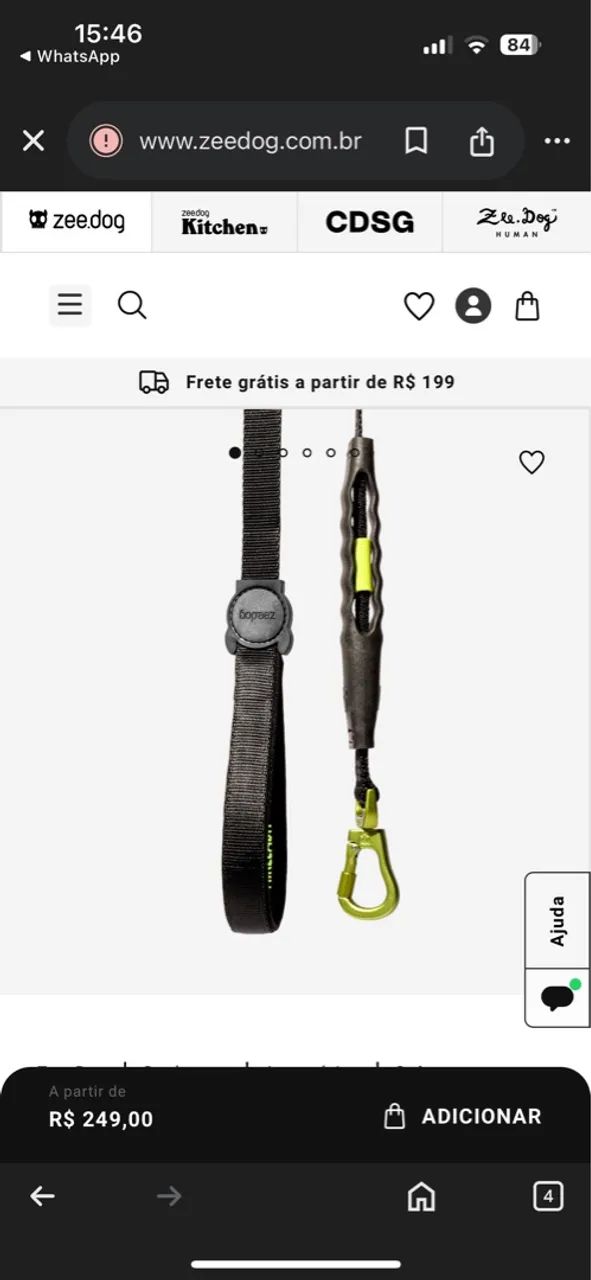 Acessórios Zeedog (novos) - peitoral, guia e coleira  - Foto 4