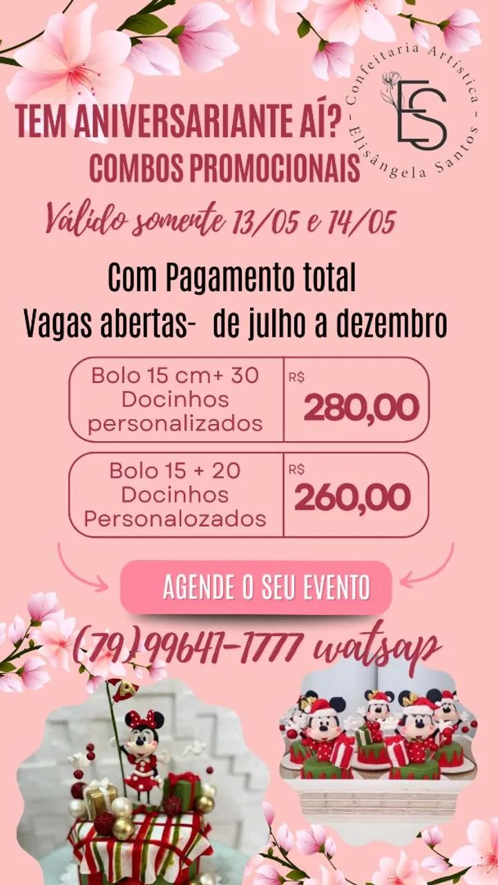 Bolo decorado com docinhos personalizados para aniversário