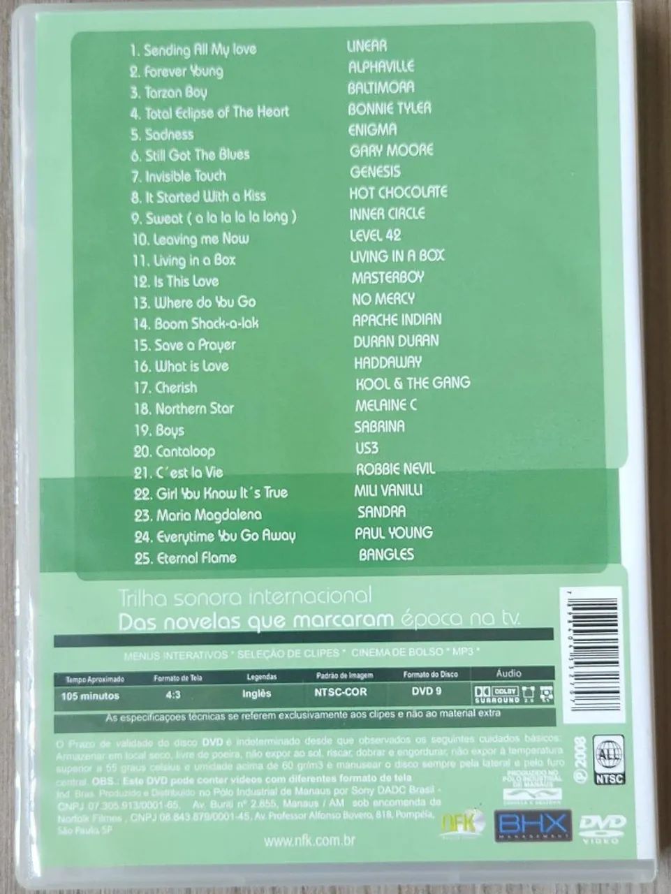 DVD Trilhas Sonoras de Novelas Internacionais - Volume 1 - CDs
