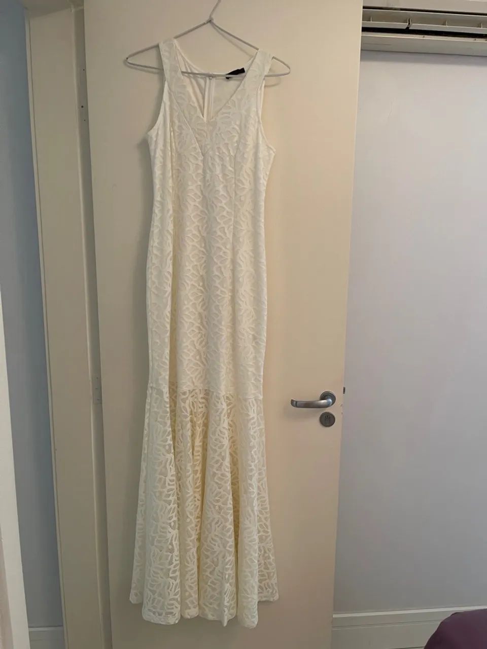 VESTIDO AVANZZO OFF WHITE DE RENDA - TAM 38