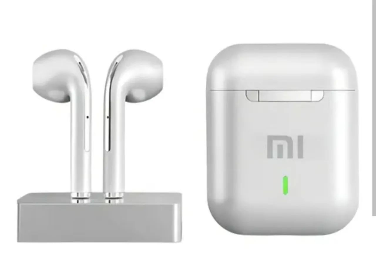 Fone de Ouvido Branco J18 Estéreo sem fio a prova d água Bluetooth Wireless True