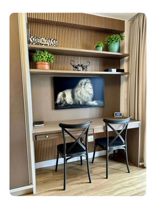Studio novíssimo completamente mobiliado em Moemamoderno com varanda e armários