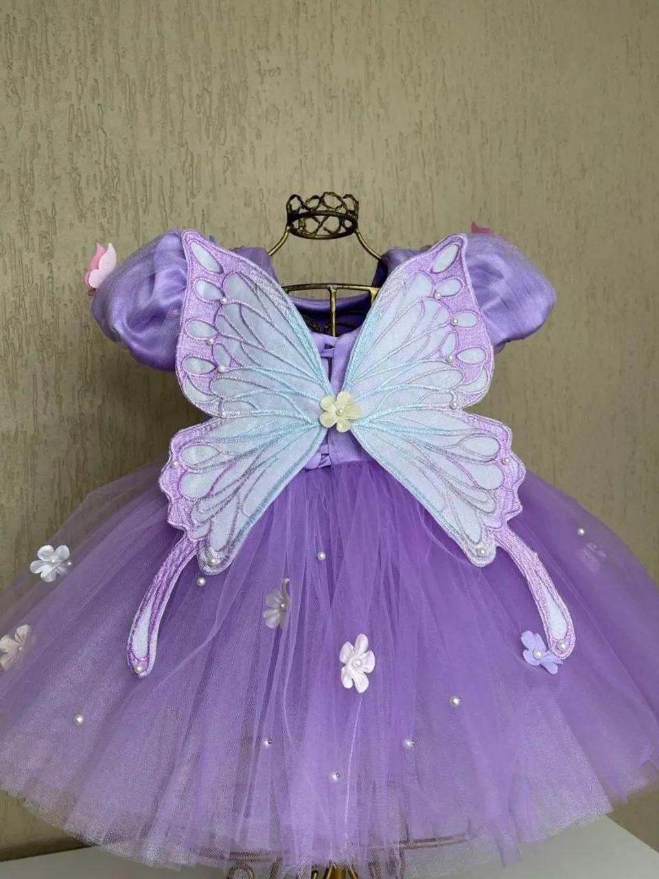 Vestido Infantil Lilás com Detalhes de Borboletas - Foto 2